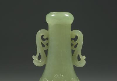 图片[2]-Jade vase with animal-mask pattern, Qing dynasty (1644-1911)-China Archive